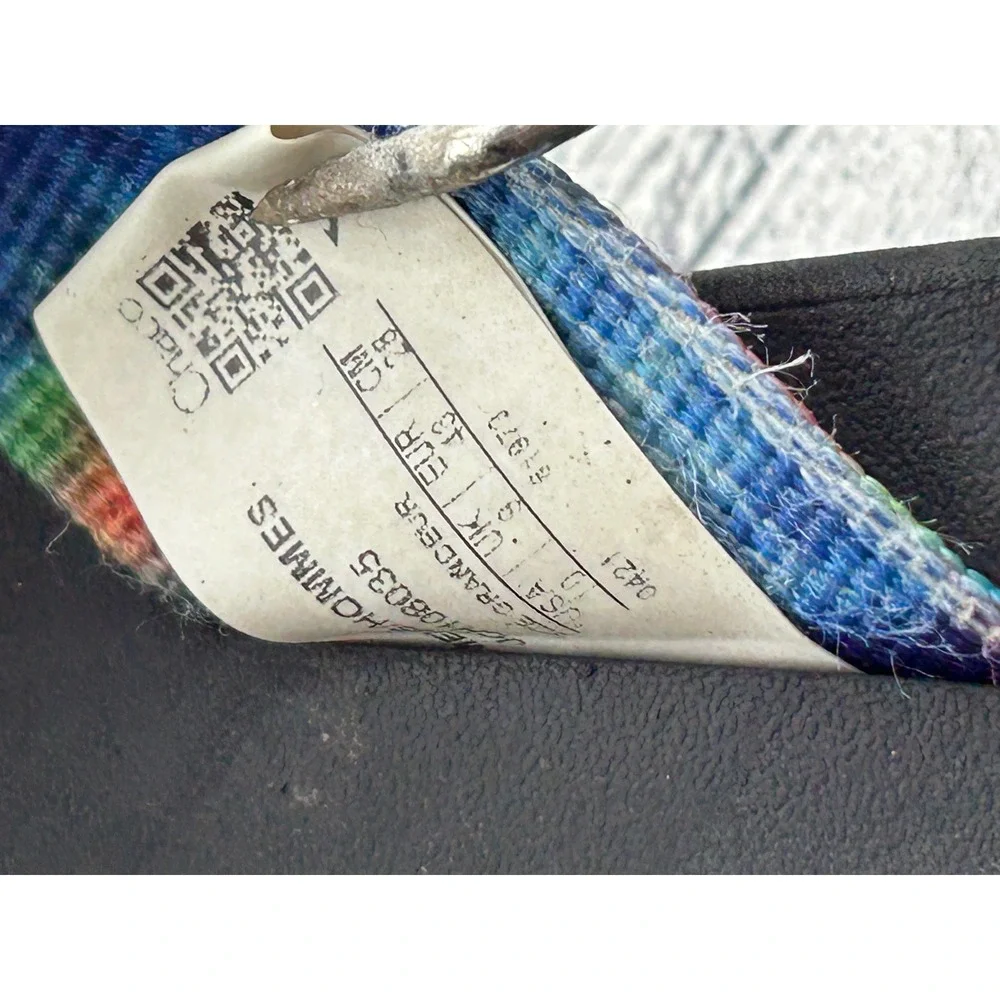 Chaco Chillos Flip Flops Men Sz 10 Black Tie Dye‎ Rainbow Straps Sandals J108035